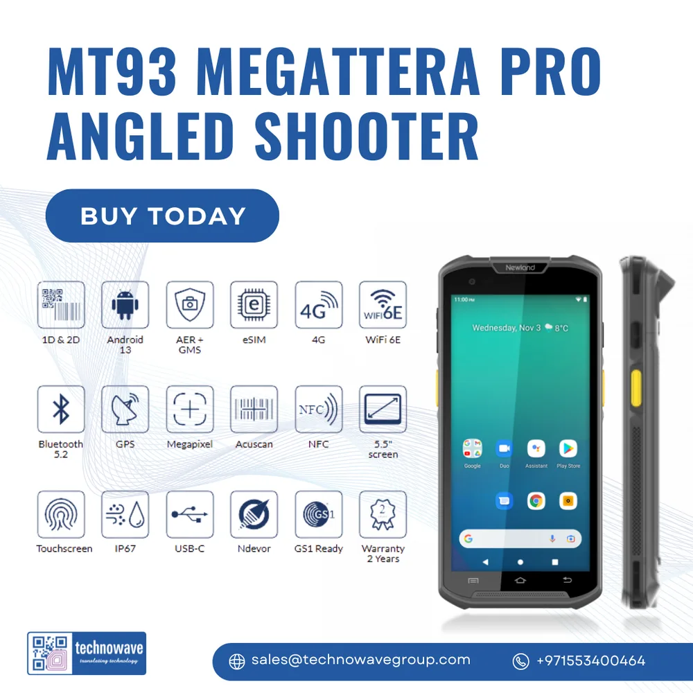 Newland MT93 Megattera Pro Angled Shooter Mobile Computer mobile computer