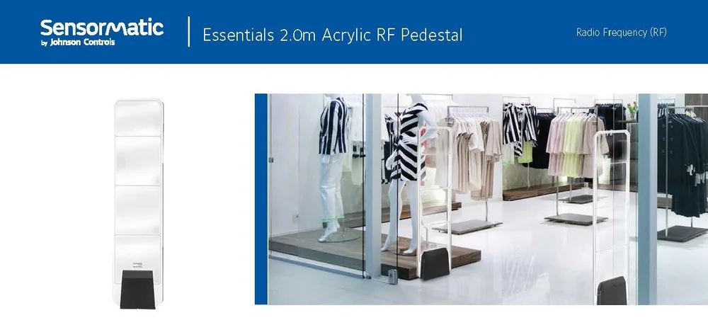 Sensormatic Essentials 2.0m Acrylic RF Pedestal eas system