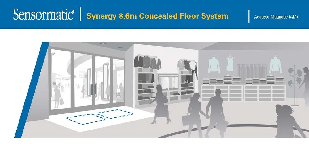 Synergy 8.6m Concealed Floor System eas system