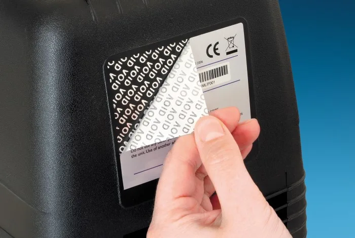 Zebra 8000T Void Matte labels and ribbons