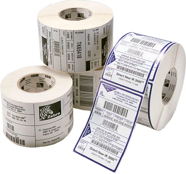 Zebra 8100T Z-Destruct PE labels and ribbons