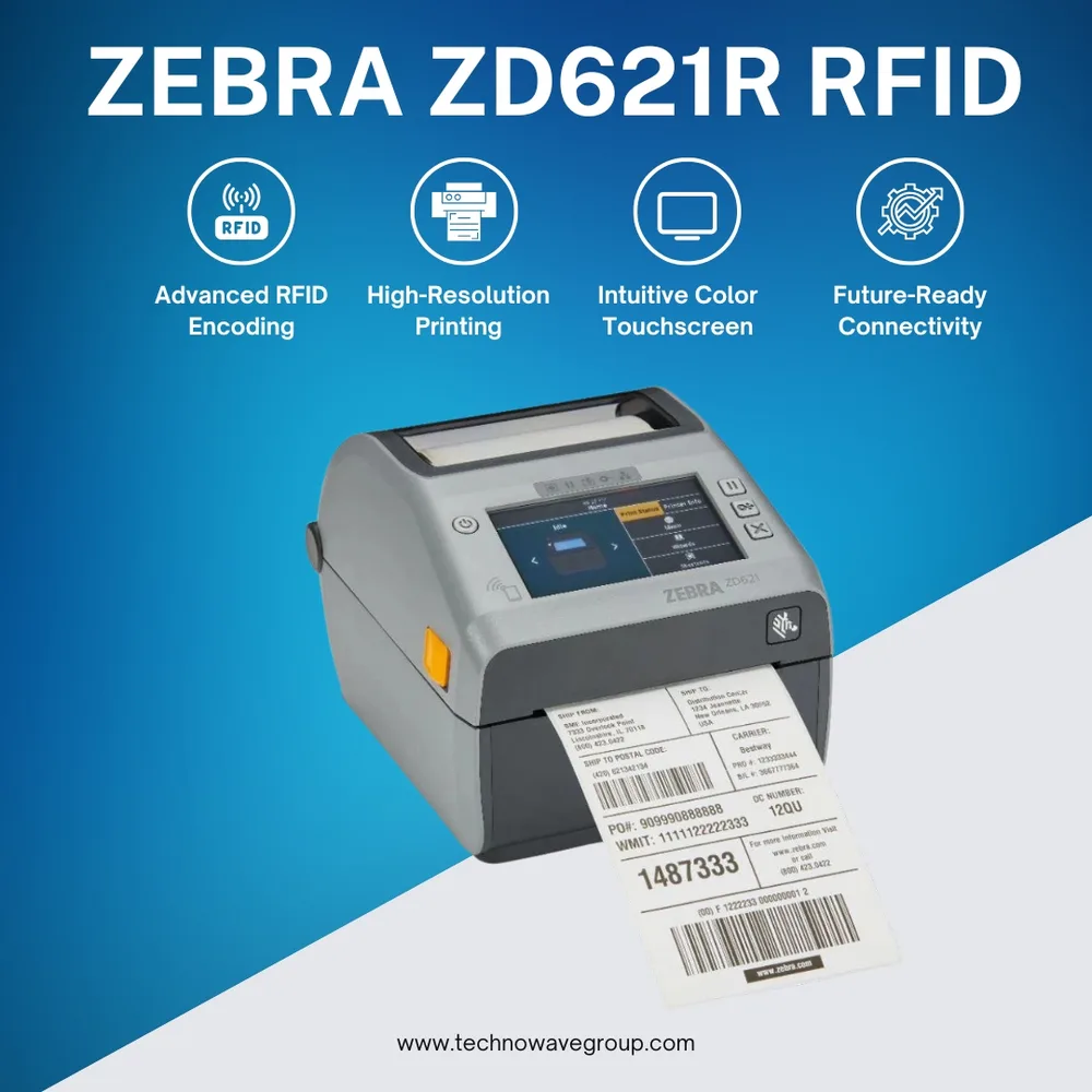 Zebra ZD621R RFID Thermal Transfer Desktop Printer rfid hardware